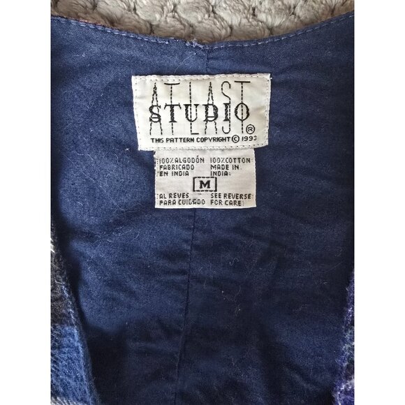 Vintage 90s Streetwear Womens Medium Faded Quilt Patchwork Suit Vest Jacket - Picture 4 of 6